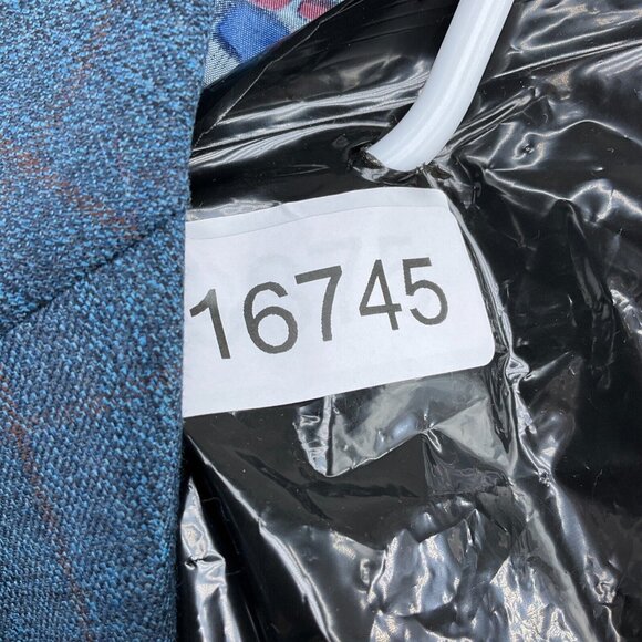 Unbranded Blazer Men 40 Blue Red Golden Emblem Tweed 60 70s Sport Jacket USA VTG - Picture 14 of 14